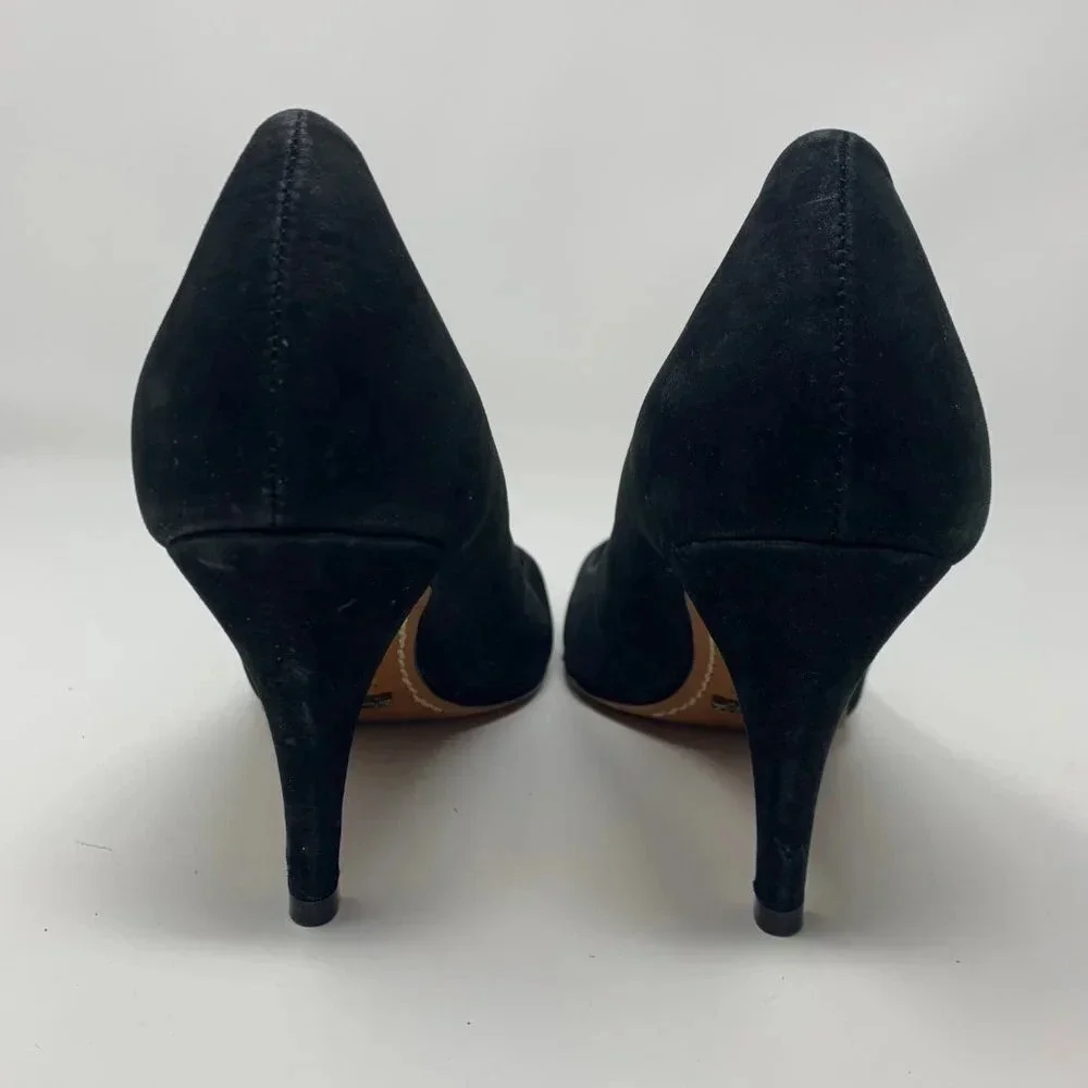 Schutz Black Suede Closed Toe Classic Pumps Heels‎